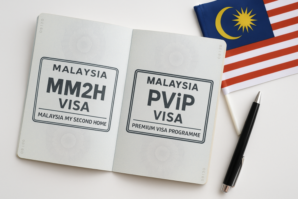 Comparison of MM2H and PViP visa stamps in passports