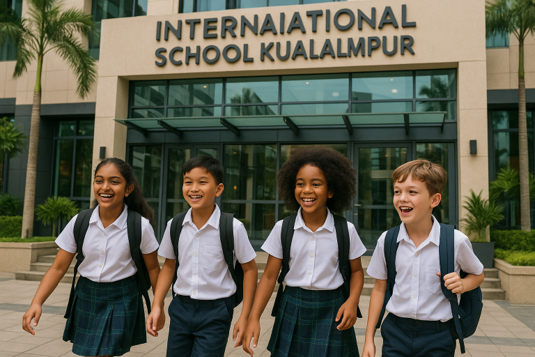 Happy MM2H dependent children attending an international school in Kuala Lumpur